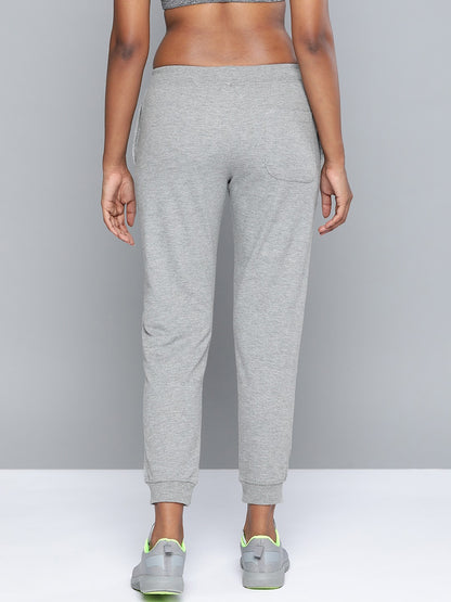 Women Cotton Blend Greymel Solid Joggers