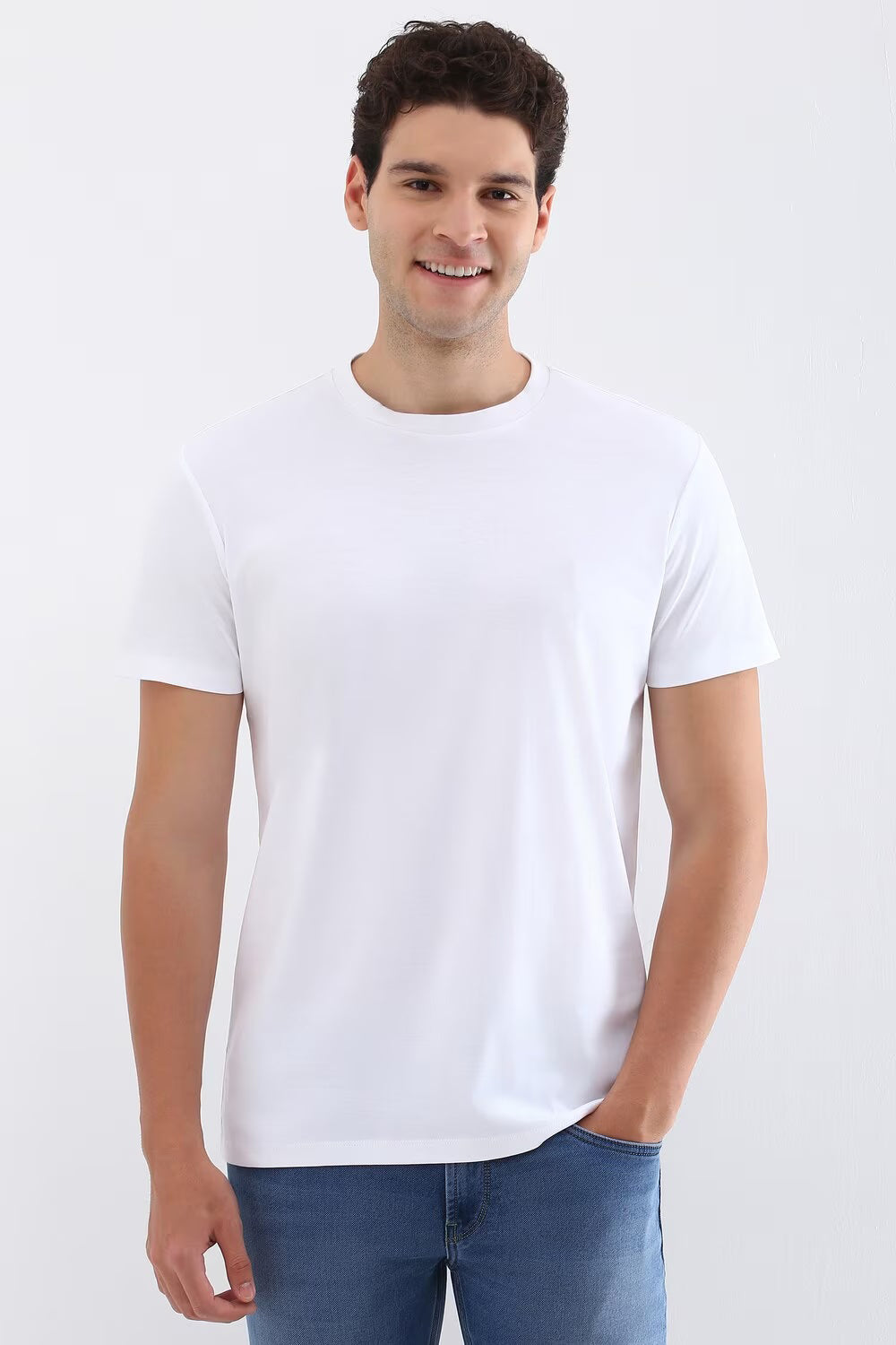 Men's White Cotton T-shirt