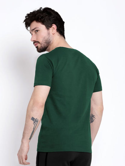 Men's Green Cotton T-shirt