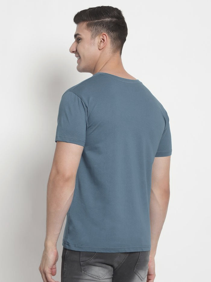 Men's M Blue Cotton T-shirt